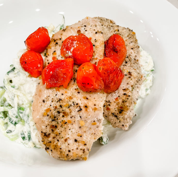 Creamy Ricotta Zoodles with Italian Chicken
