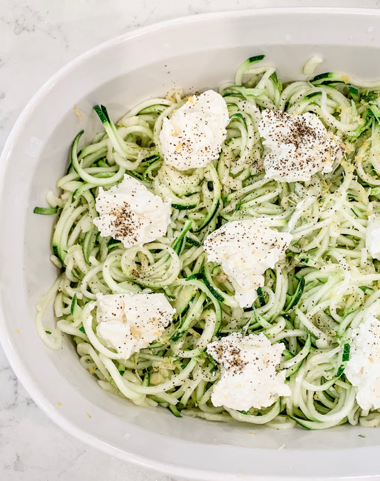 Lemon Ricotta Spiraled Zucchini
