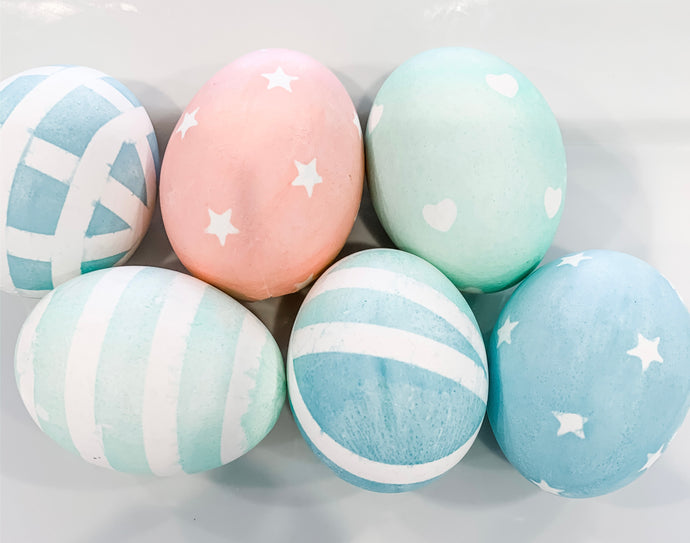 Pastel Stamped Easter Eggs