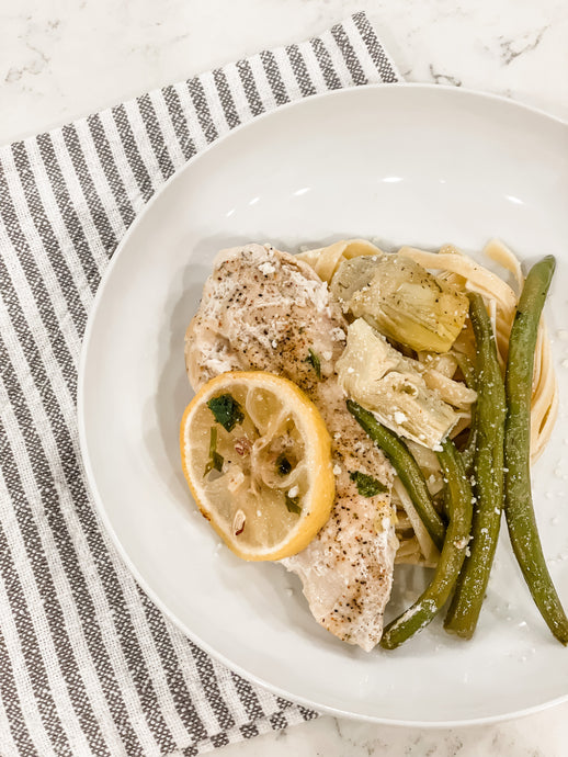Sheet Pan Lemon Artichoke Chicken