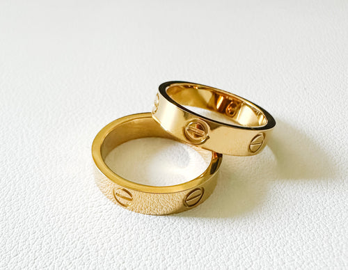 Designer Inspired Gold Love Ring