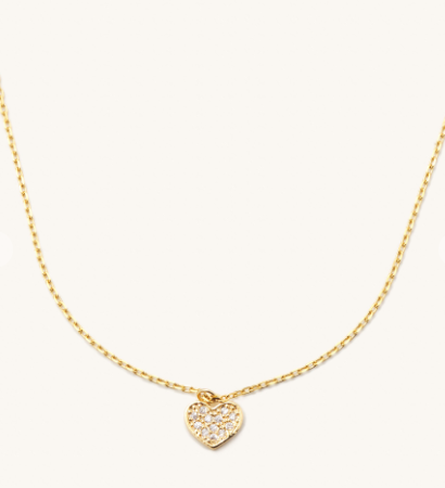 14k Gold Mini Heart Necklace