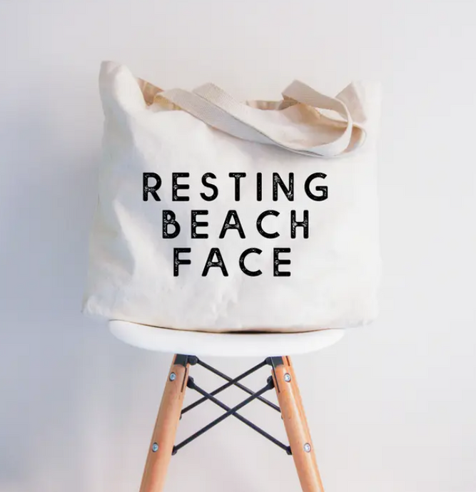 Resting Beach Face Tote