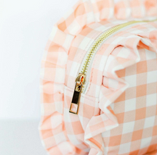 Load image into Gallery viewer, Gingham Ruffle Travel Bag