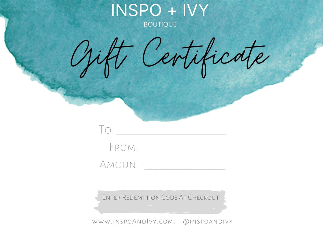 Gift Certificate