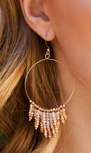 Ocean Blue & Gold Hoops