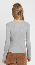Load image into Gallery viewer, Grey Ribbed Long Sleeve