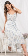 Load image into Gallery viewer, Blue Floral Lace Dress