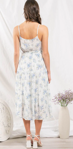 Blue Floral Lace Dress