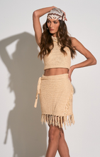 Load image into Gallery viewer, Natural Woven Wrap Skirt